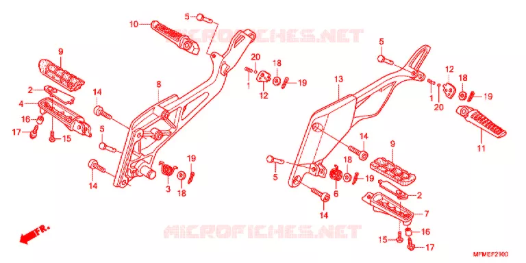 REPOSE PIED Honda MOTO 400 CB 2011  CB400C