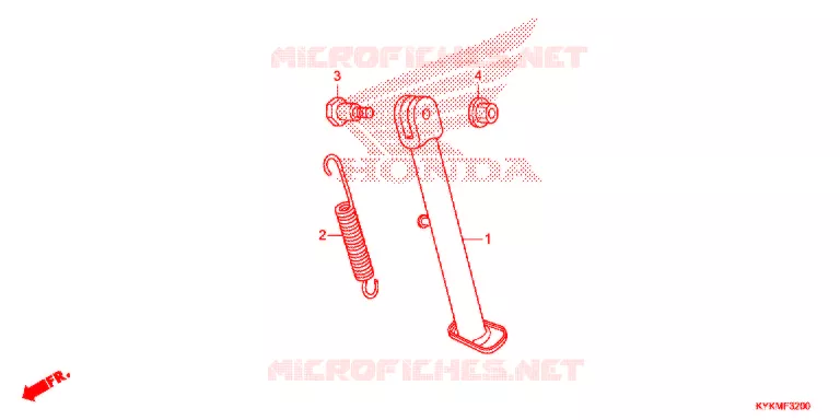 BEQUILLE Honda MOTO 110 CRF 2021  CRF110FM