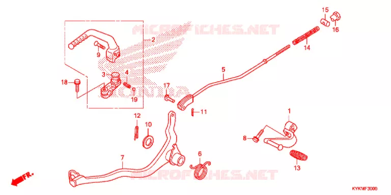 PEDALE - KICK Honda MOTO 110 CRF 2021  CRF110FM