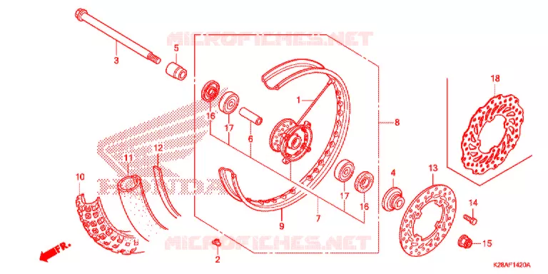 ROUE AVANT Honda MOTO 125 CRF 2021  CRF125FM