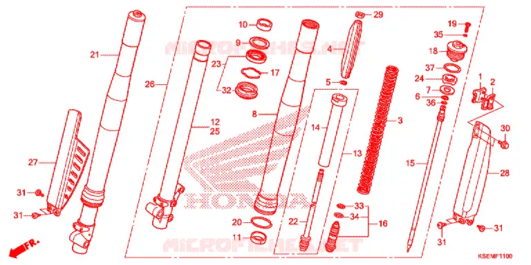 FOURCHE Honda MOTO 150 CRF 2021  CRF150RM