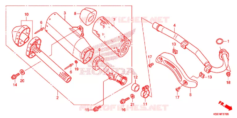 SILENCIEUX D'ECHAPPEMENT Honda MOTO 150 CRF 2021  CRF150RM
