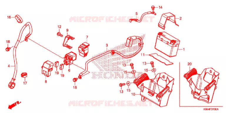 BATTERIE Honda MOTO 250 CRF 2021  CRF250RM