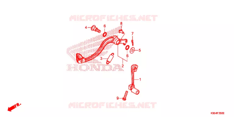 PEDALE Honda MOTO 250 CRF 2021  CRF250RM
