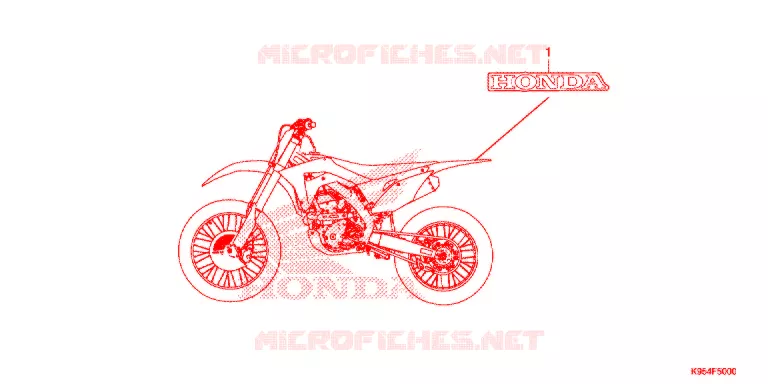 AUTOCOLLANTS Honda MOTO 250 CRF 2021  CRF250RXM