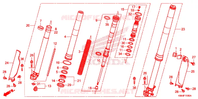 FOURCHE Honda MOTO 250 CRF 2021  CRF250RXM
