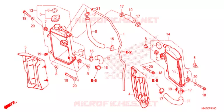 RADIATEUR Honda MOTO 450 CRF 2021  CRF450RM