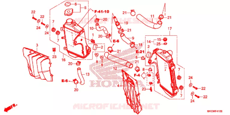 RADIATEUR Honda MOTO 450 CRF 2021  CRF450XM