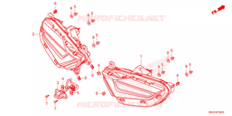 FEUX ARRIERE Honda MOTO 1800 GOLD-WING 2021  GL1800DAM