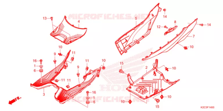 MARCHE PIEDS Honda SCOOTER 110 VISION 2021  NSC110M_TU