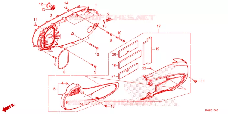 COUVERCLE GAUCHE Honda SCOOTER 125 FORZA 2021  NSS125ADM