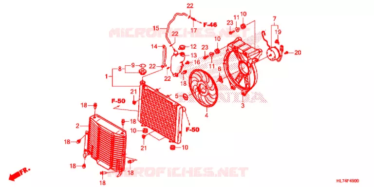 RADIATEUR Honda ATV 1000 TALON 2021  SXS1000S4XM