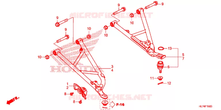 TRIANGLES AVANT Honda ATV 1000 TALON 2021  SXS1000S4XM