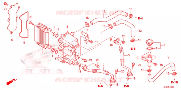 RADIATEUR D'HUILE Honda ATV 700 PIONEER 2021  SXS700M2DM