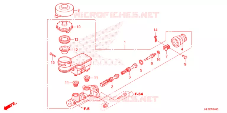MAITRE-CYLINDRE DE FREIN Honda ATV 700 PIONEER 2021  SXS700M2DM
