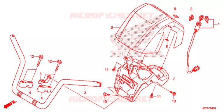 GUIDON Honda ATV 420 FOURTRAX 2021  TRX420FA6M