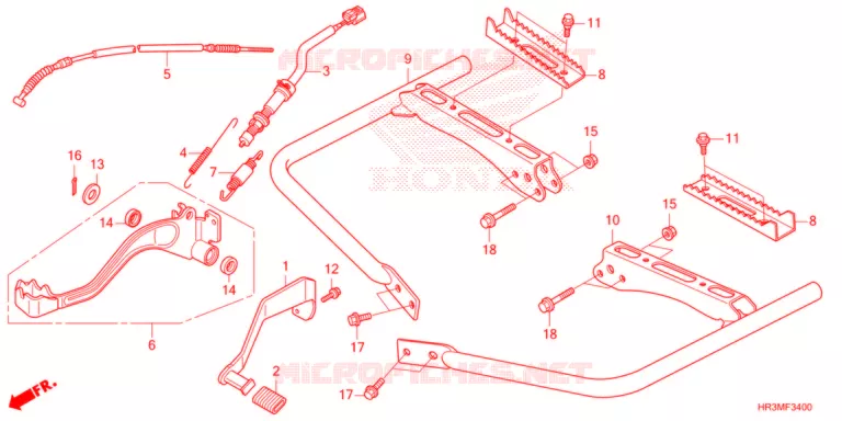 PEDALE - REPOSE PIED Honda ATV 420 FOURTRAX 2021  TRX420FM1M