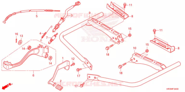 PEDALE - REPOSE PIED Honda ATV 420 FOURTRAX 2021  TRX420FM1M