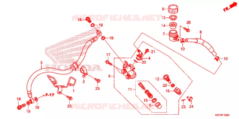 MAITRE CYLINDRE DE FREIN ARRIERE Honda MOTO 125 MONKEY 2021  Z125MAM