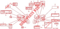ETIQUETTE DE PRECAUTIONS pour Honda CBR 600 1997