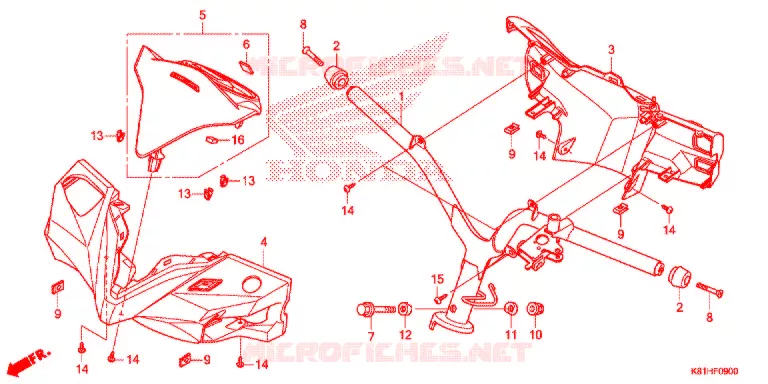 GUIDON - CARENAGE Honda SCOOTER 110 BEAT 2018  ACH110CBTH