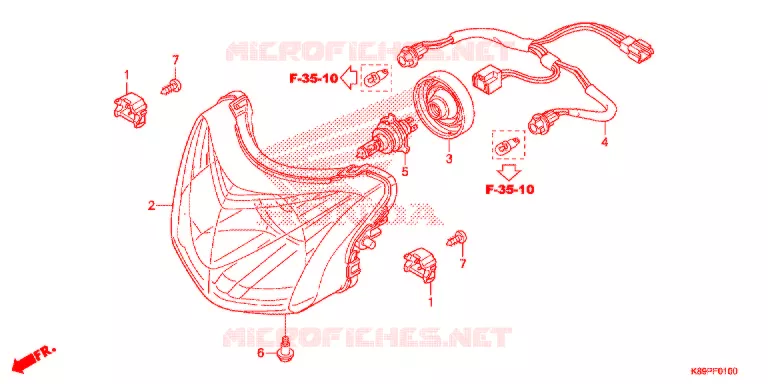 PHARE Honda MOTO 110 WAVE 2017  AFB110MSH