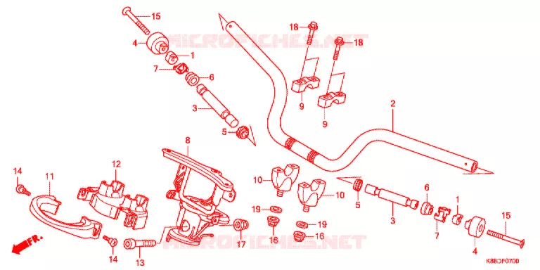GUIDON Honda MOTO 110 CUB 2019  C110BNJ
