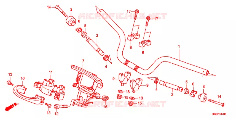 GUIDON Honda MOTO 110 CUB 2021  C110BNL
