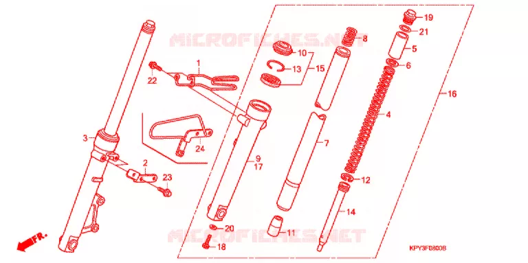 FOURCHE Honda MOTO 125 XRM 2012  CFT125MRCA