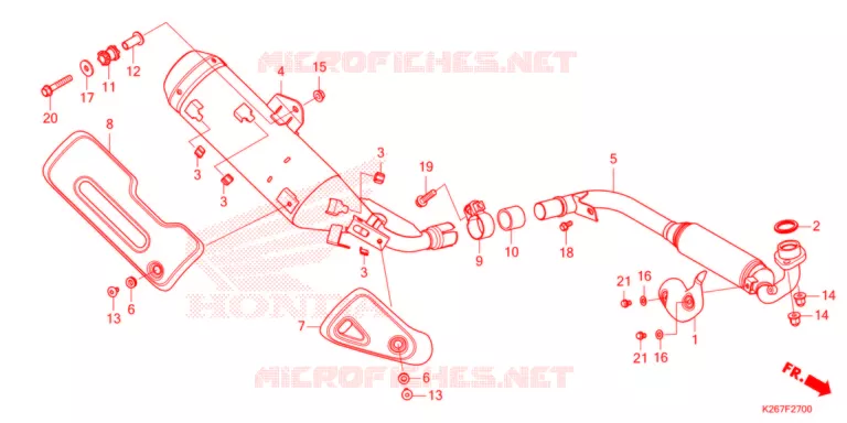 SILENCIEUX D'ECHAPPEMENT Honda MOTO 125 MSX 2021  MSX125AM