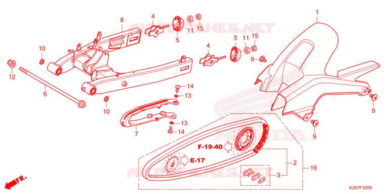 BRAS OSCILLANT Honda MOTO 125 MSX 2022  MSX125AM
