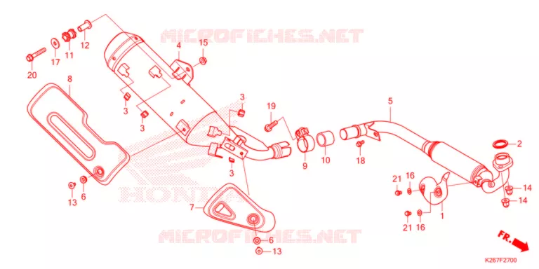 SILENCIEUX D'ECHAPPEMENT Honda MOTO 125 MSX 2023  MSX125M