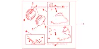 KIT VALISES 35L GLORY RED pour Honda VFR 800 VTEC 2009