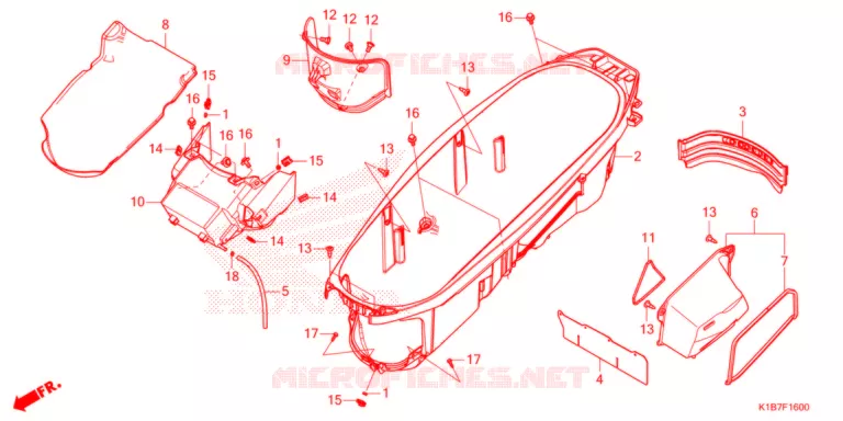 COFFRE Honda SCOOTER 350 FORZA 2021  NSS350AM