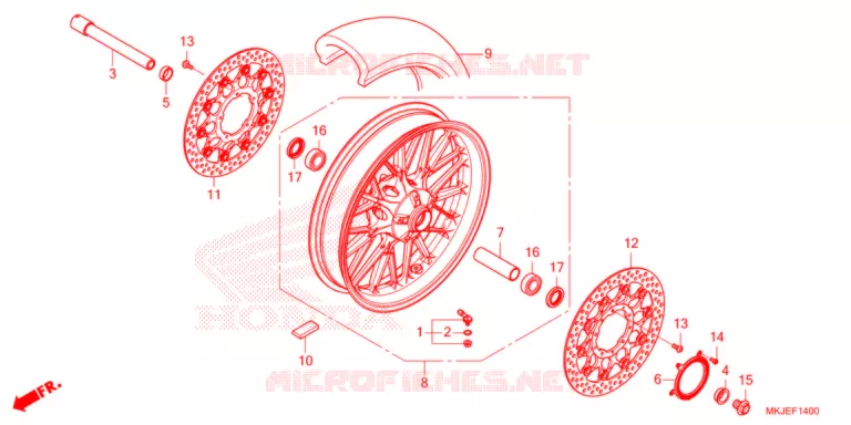 ROUE AVANT Honda MOTO 1000 CB 2021  CB1000RAM_BE