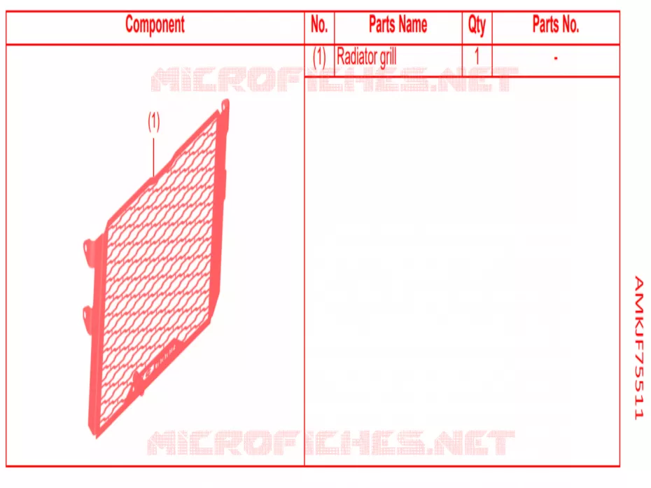 KIT,RADIATOR GRILL Honda MOTO 1000 CB 2021  CB1000RAM