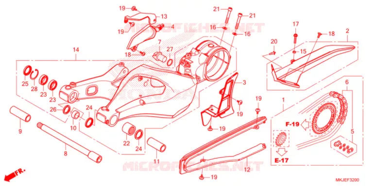 BRAS OSCILLANT Honda MOTO 1000 CB 2021  CB1000RAM