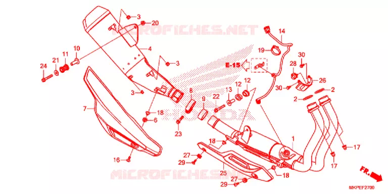 SILENCIEUX D'ECHAPPEMENT Honda MOTO 500 CB 2021  CB500FAM