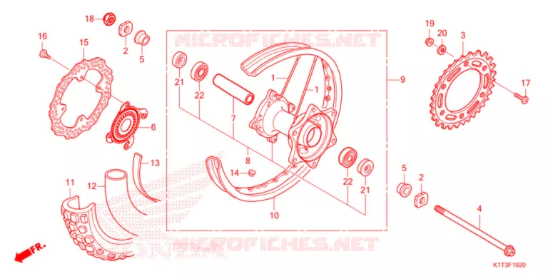 ROUE ARRIERE Honda MOTO 300 CRF 2022  CRF300LRAM