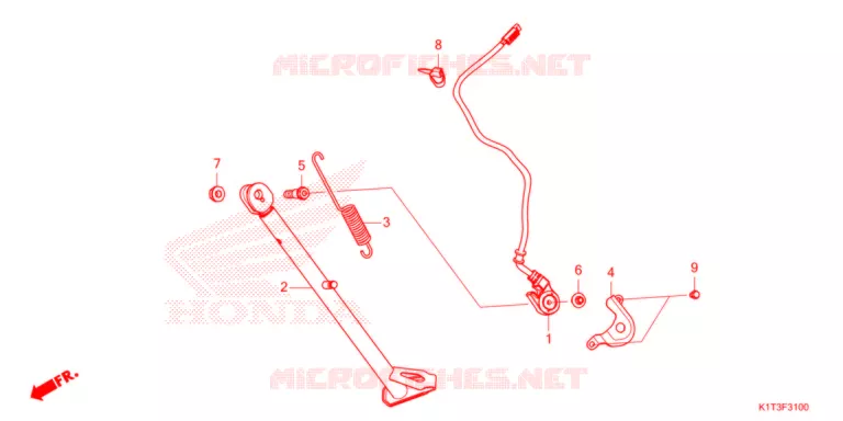 BEQUILLE LATERALE Honda MOTO 300 CRF 2021  CRF300LRAM