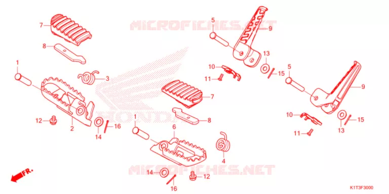 REPOSE PIED Honda MOTO 300 CRF 2021  CRF300LRAM