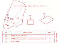 KIT,WIND SCREEN (SMOKE) pour Honda CB 500 X ABS 2021