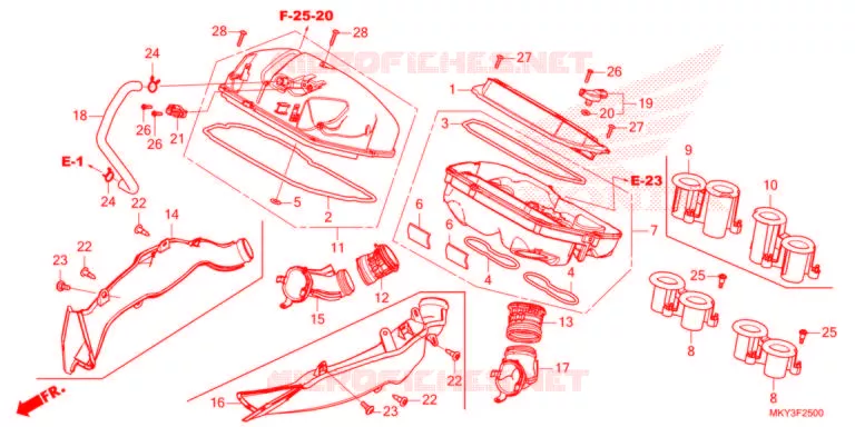 FILTRE A AIR Honda MOTO 650 CB 2021  CB650RAM
