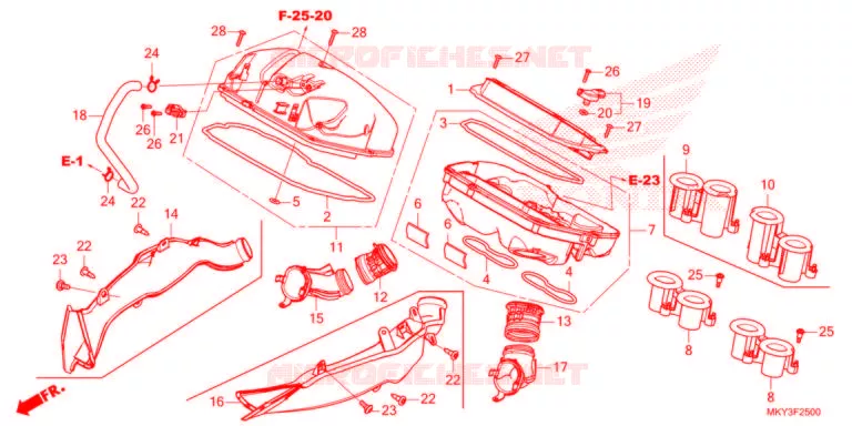 FILTRE A AIR Honda MOTO 650 CB 2021  CB650RAM