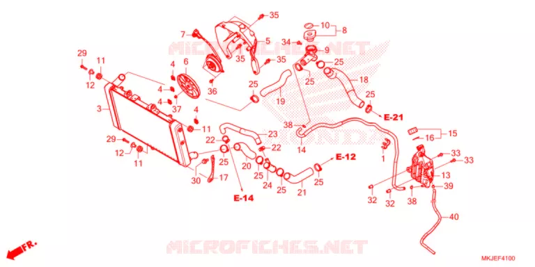 RADIATEUR Honda MOTO 1000 CB 2021  CB1000RAM