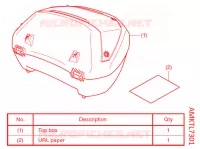 KIT TOP CASE (MANUAL) *50L pour Honda X ADV 750 -3ED- 2021