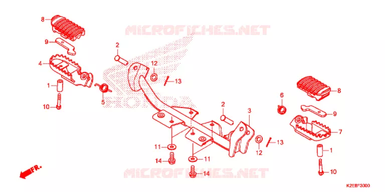 REPOSE PIED Honda MOTO 125 CT 2021  CT125AL