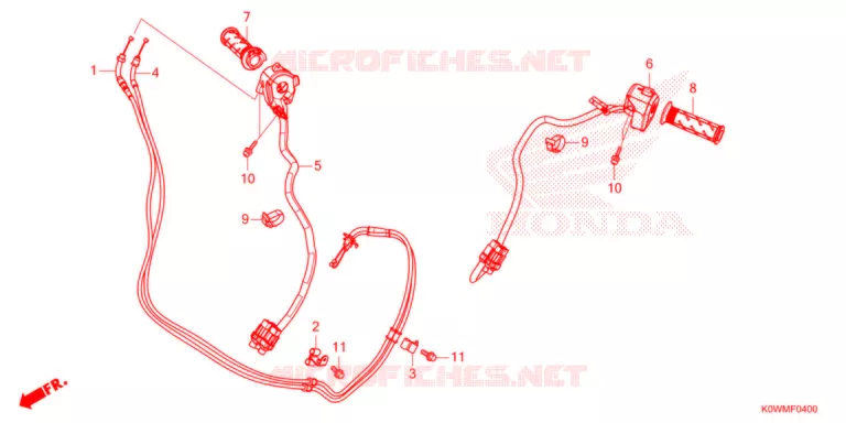 COMMODOS - POIGNEES - CABLES Honda SCOOTER 150 ADV 2022  ADV150AM