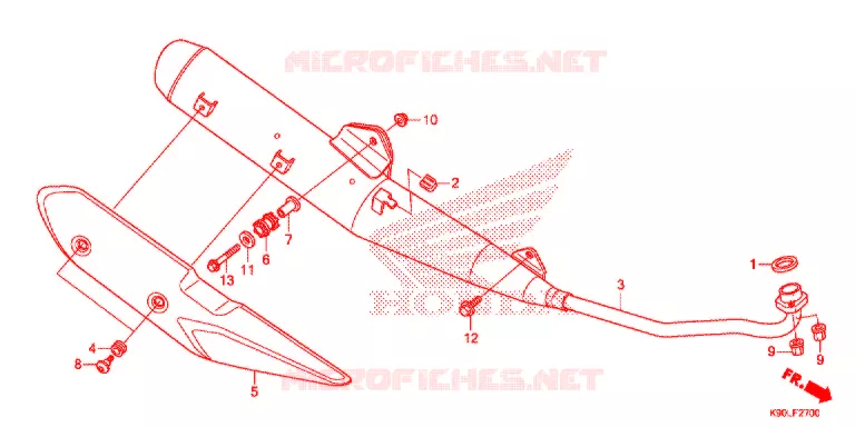 SILENCIEUX D'ECHAPPEMENT Honda MOTO 110 WAVE 2020  AFP110SFL