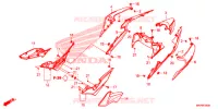 COUVERCLES LATERAUX   ARRIERES pour Honda CB 500 F ABS 2021